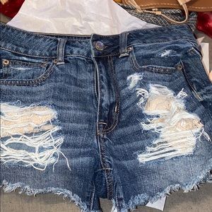 American eagle flower denim jeans